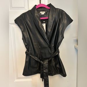 Jason Wu NWT leather blazer vest with belt